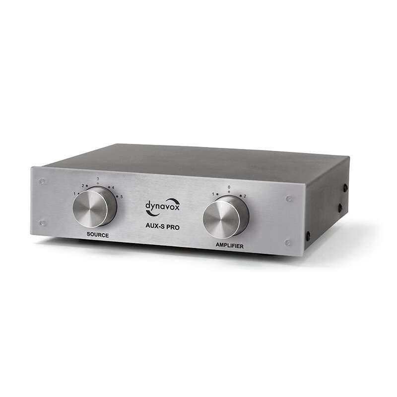 Audio Dynavox uitbreidings module/switcher AUX-S Pro zilver