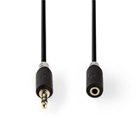 Nedis Stereo audiokabel | 3,5 mm male - 3,5 mm female | 10 m | Antraciet