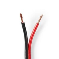 Speaker-Kabel | 2 x 2,50 mm2 | 50 m rond | Rood/Zwart
