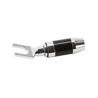 Dynavox Kabelschoen plug vork carbon rhodium verguld rood/zwart