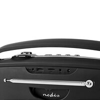 Nedis FM-radio | 60 W | Bluetooth&reg; | Zwart / zilver