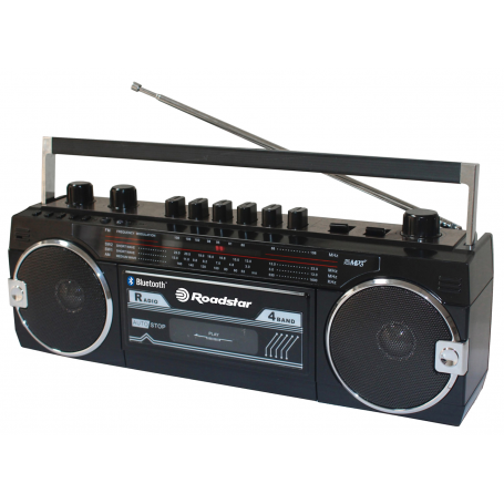 Roadstar RCR-3025EBT/BK FM retro radio met cassettespeler