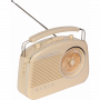 Madison draagbare retroradio met bluetooth en FM - 30 Watt | Beige