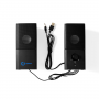 PC-Speaker | 2.0 (Stereo) | 6 W | 3.5 mm Jack | USB voeding