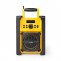 Nedis FM-Bouwradio | 15 W | Bluetooth® | IPX5 | Handvat | Geel / Zwart