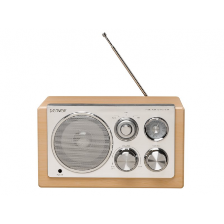 Denver TR-61 lichtbruin - Retro radio