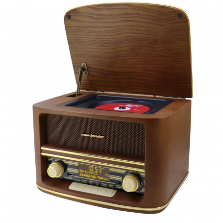 minstens verf Zeker Soundmaster NR961 Nostalgische DAB+ radio met CD-speler bluetooth en USB
