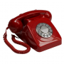 GPO 746 Druktoets Retro Telefoon Rood